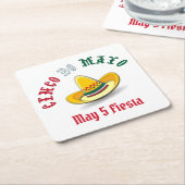 Customizable Cinco de Mayo 5 Mai Fiesta Rechteckiger Pappuntersetzer (angewinkelt)
