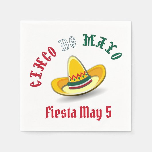 Customizable Cinco de Mayo 5 Mai Fiesta Serviette (Vorderseite)