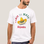 Customizable Cinco de Mayo 5 Mai Fiesta T-Shirt (Vorderseite)