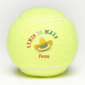 Customizable Cinco de Mayo 5 Mai Fiesta Tennisbälle (Vorderseite)