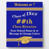 Customizable, Class Reunion Sign, Easel Plaque Fotoplatte (Vorderseite)
