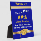 Customizable, Class Reunion Sign, Easel Plaque Fotoplatte (Seite)