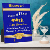 Customizable, Class Reunion Sign, Easel Plaque Fotoplatte (Seite)