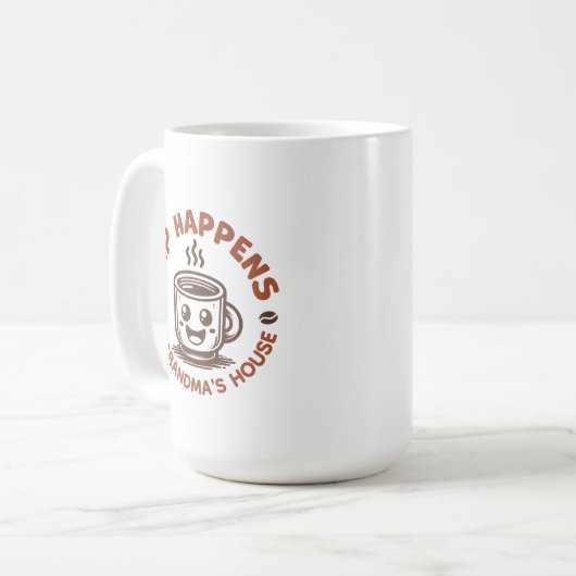 Customizable Coffee Mug for Grandma Kaffeetasse (Vorderseite Links)