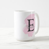 Customizable Coffee Mug with Monogram & Name Kaffeetasse (VorderseiteRechts)