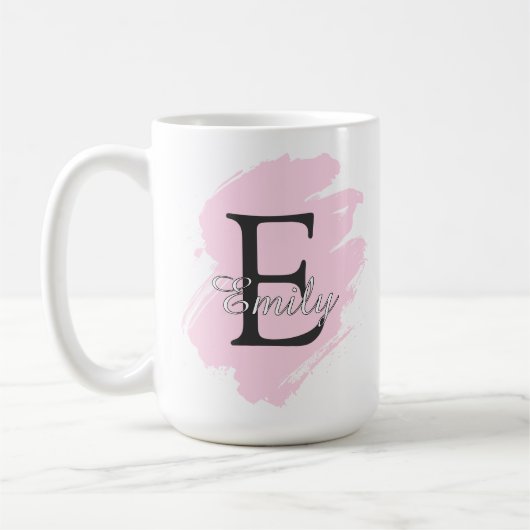 Customizable Coffee Mug with Monogram & Name Kaffeetasse (Links)