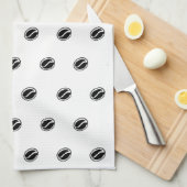 Customizable coffee shop logo for business Black Geschirrtuch (Viertel Falte)