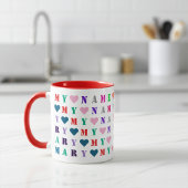 Customizable Colorful Name, 16 Letter or Number Tasse