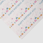 Customizable Confetti & Cake Birthday Seidenpapier (Ausschnitt)