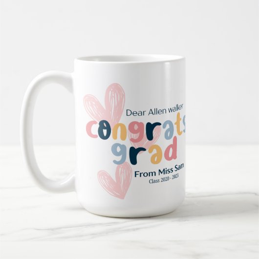Customizable Congrats on Graduation  Kaffeetasse (Links)