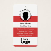 Customizable Corporate Employee ID Profile Card (Vorderseite)