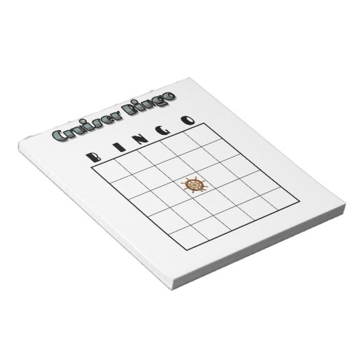 Customizable Cruise Bingo Board Notizblock (angewinkelt)