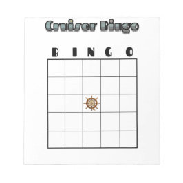 Customizable Cruise Bingo Board Notizblock