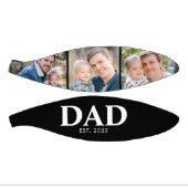 Customizable Dad Established 3 Photo Fathers Day Mini Basketball (Panele)