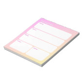 Customizable Daily Planning Notepad Notizblock (Rotiert)