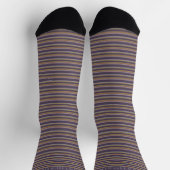 Customizable Dark Plum Purple Grey Stripes Socken (Oben)