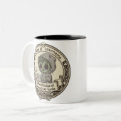 Customizable Dead Inside Badge T-Shirt Zweifarbige Tasse (Vorderseite Links)