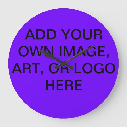 CUSTOMIZABLE DESIGNER CLOCK - ADD YOUR OWN IMAGES GROßE WANDUHR (Vorderseite)
