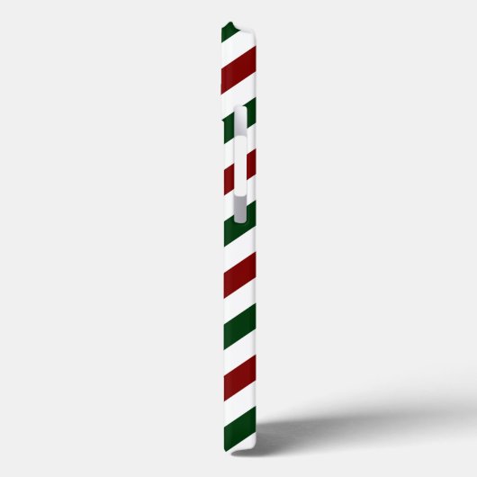 Customizable Diagonal Christmas Stripes iPhone Case-Mate iPhone Hülle (Rückseite / Links)