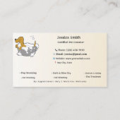 Customizable Dog & Cat Groomer Contact Card | Edit Visitenkarte (Rückseite)
