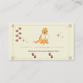 Customizable Dog & Cat Groomer Contact Card | Edit Visitenkarte