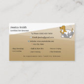 Customizable Dog & Cat Groomer Contact Card | Edit Visitenkarte (Rückseite)