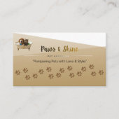 Customizable Dog & Cat Groomer Contact Card | Edit Visitenkarte (Vorderseite)