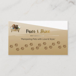Customizable Dog & Cat Groomer Contact Card | Edit Visitenkarte