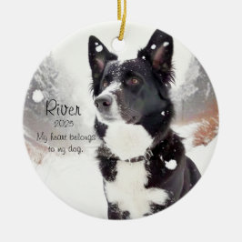Customizable Dog Lover Heartwarming Dog Saying  Keramik Ornament