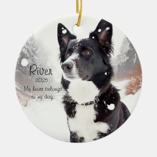 Customizable Dog Lover Heartwarming Dog Saying  Keramik Ornament (Vorne)