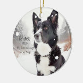 Customizable Dog Lover Heartwarming Dog Saying  Keramik Ornament (Links)