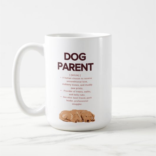 Customizable Dog Parent Definition Kaffeetasse (Links)