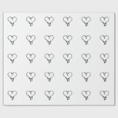 Customizable Dripping Heart Geschenkpapier (Flach)