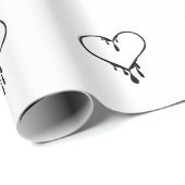Customizable Dripping Heart Geschenkpapier (Rolleneckpunkt)