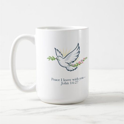 Customizable Easter Dove Mug with Olive Branch Kaffeetasse (Links)
