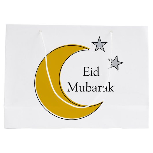 Customizable Eid Gift Bag Große Geschenktüte (Rückseite)