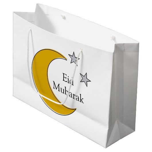 Customizable Eid Gift Bag Große Geschenktüte (Vorderseite Schrägansicht)