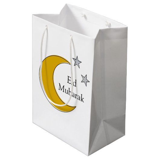 Customizable Eid Gift Bag Mittlere Geschenktüte (Rückseite Schrägansicht)