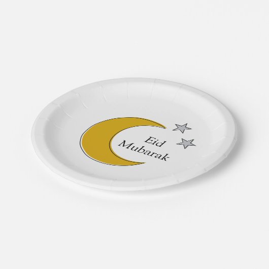 Customizable Eid Paper Plates Pappteller (Schrägansicht)
