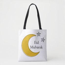 Customizable Eid Tote Bag with Crescent & Stars Tasche