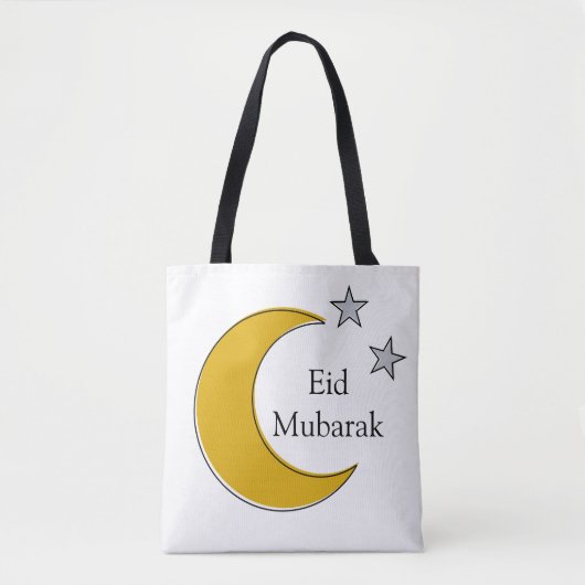 Customizable Eid Tote Bag with Crescent & Stars Tasche (Vorderseite)