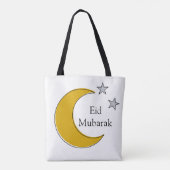 Customizable Eid Tote Bag with Crescent & Stars Tasche (Rückseite)