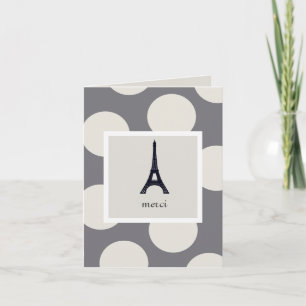 Customizable Eiffel Tower Danke Thank You Card
