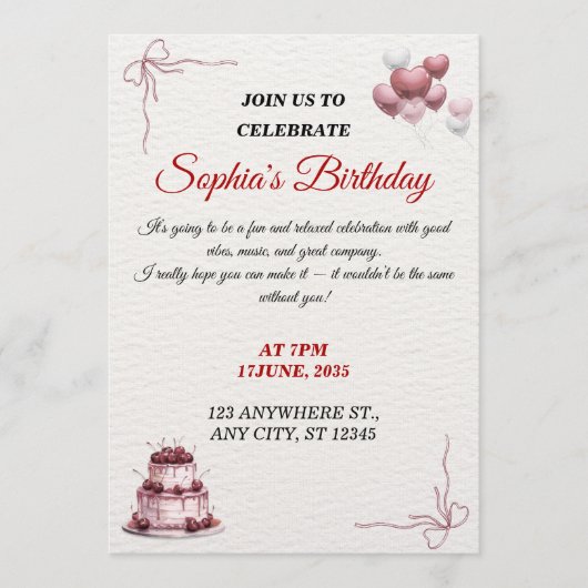 customizable  einladung (Vorderseite)