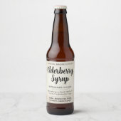 Customizable Elderberry Syrup Label ZEB_02 Bierflaschenetikett (Vorderseite)