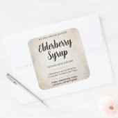 Customizable Elderberry Syrup Label ZEB_02 Quadratischer Aufkleber (Umschlag)