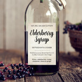 Customizable Elderberry Syrup Label ZEB_02 Weinetikett