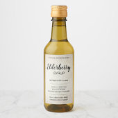 Customizable Elderberry Syrup Label ZEB_03a Weinetikett (Vorderseite)