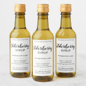 Customizable Elderberry Syrup Label ZEB_03b Weinetikett (Flaschen)