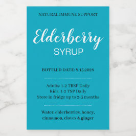 Customizable Elderberry Syrup Label ZEB_03c Weinetikett
